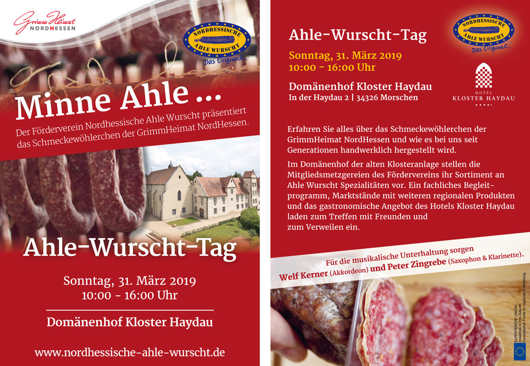 Flyer Ahle-Wurscht-Tag 2019